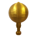 Global Flags Unlimited Aluminum Ball Ornament 3" Gold 205068